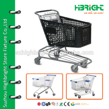 shopping cart with plastic basket